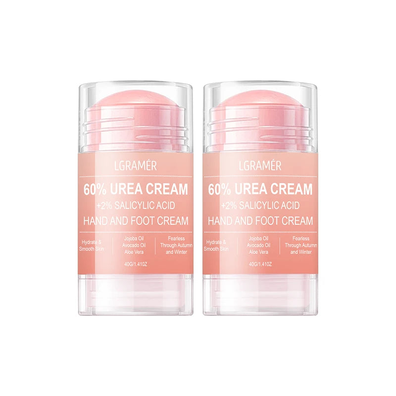 Urea Cream 60 Percent For Feet + 2% Salicylic Acid Exfoliation Foot Cream and Hand Cream Maximum Strength with Hyaluronic Acid