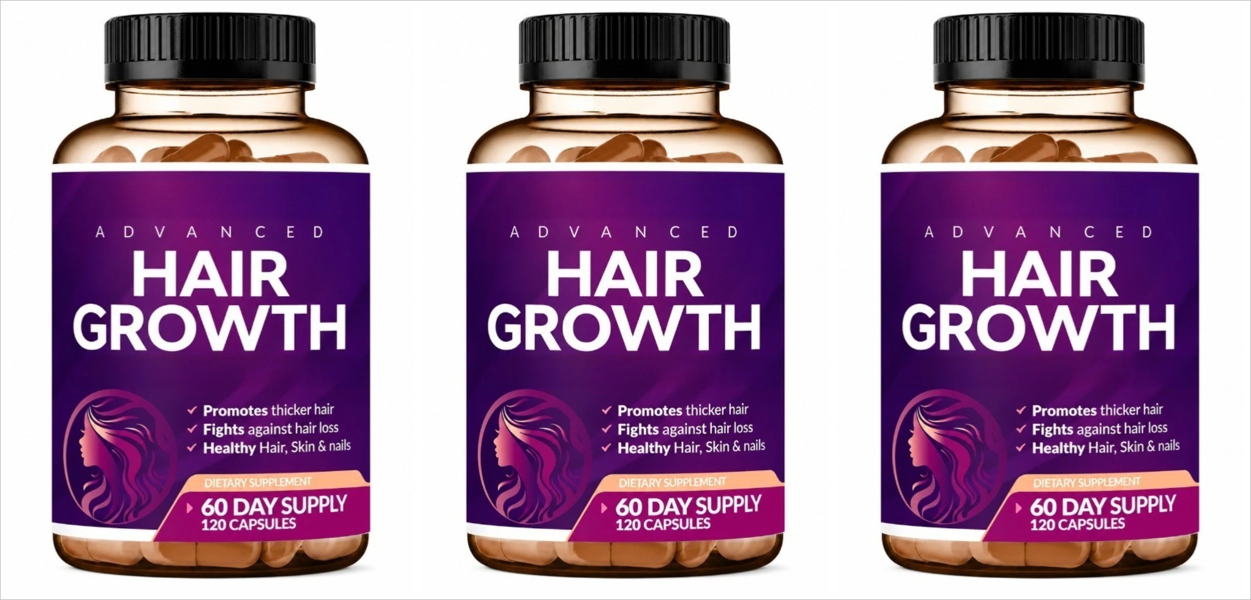 Hair Growth Vitamins for Women Biotin 10000 Mcg Collagen Saw Palmetto Naturally Regrow Skin Nails 60 Day Supply