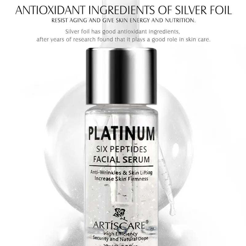 ARTISCARE Platinum Six Peptides Serum for Face 20ml Moisturizing Hyaluronic Acid Essence Facial Skin Care 3PCS