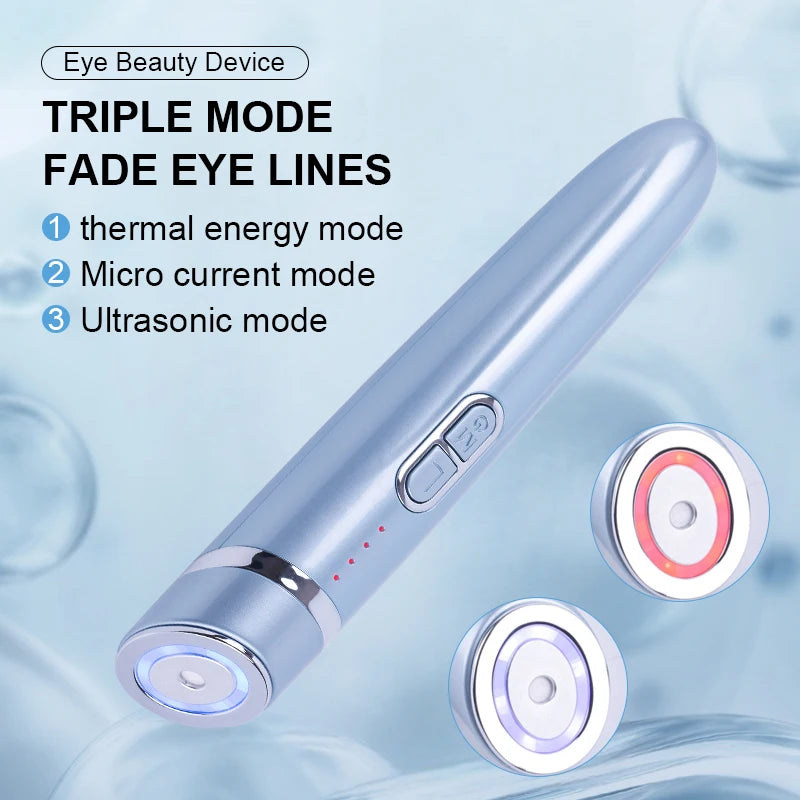 Eye Massager Dark Circles Puffiness Wrinkle Removal Hot Cold Microcurrent Mode Collagen Boosting Eye Fatigue ReliefAntiAgingTool