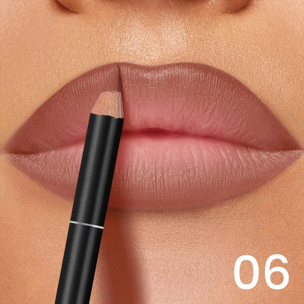 Ultra-Long Lasting Matte Lip Liner Pen, Smudge-Proof & Clump-Free, Full Lip Makeup Effect, Waterproof Lip Pencil