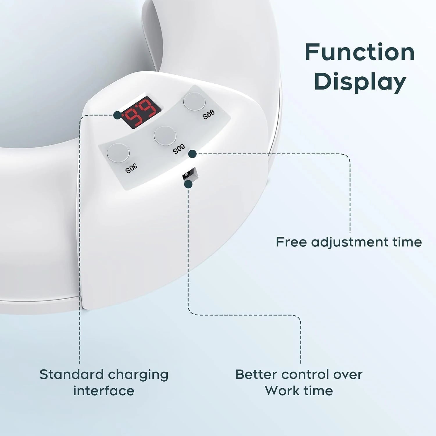 UV LED Nail Art Lamp,Nail Fungus Cleaning, Foldable Nail Quick Dryer,3 Timers for Home and Salon Professional Curing Lamp