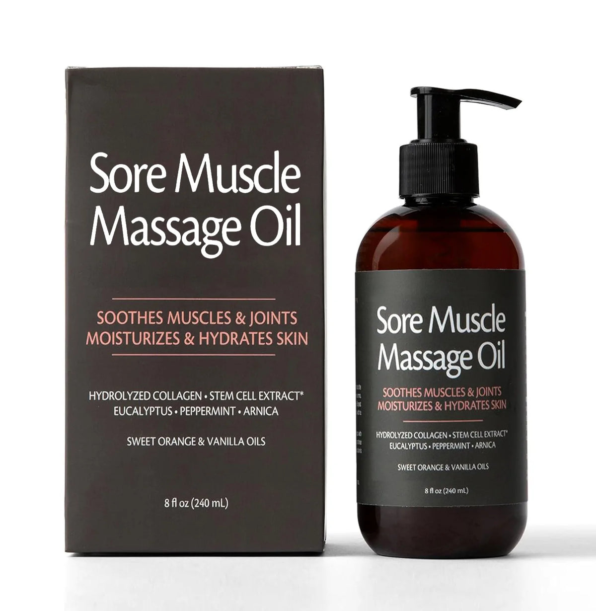 Skin Firming Body Massage Oil 240ml Natural Aromatherapy Relaxing Soothing Skin Care Essential Oil for Body Massage