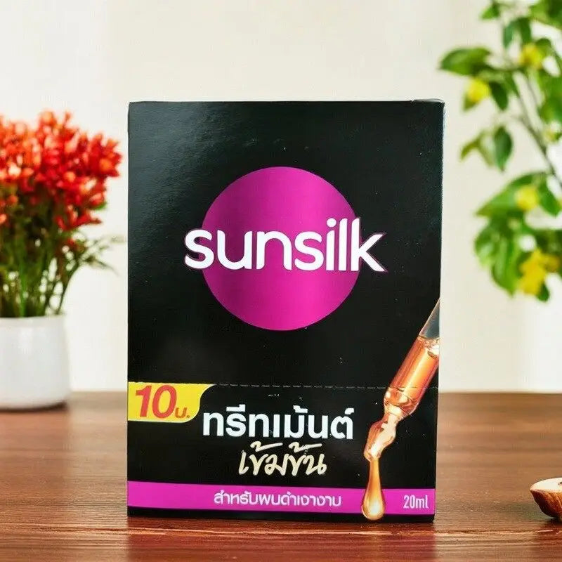 Thai Sunsilk Hair Mask 10x20ml Sachets, Repairs & Smooths Damaged Frizzy Hair, Nourishing Leave-In Conditioner