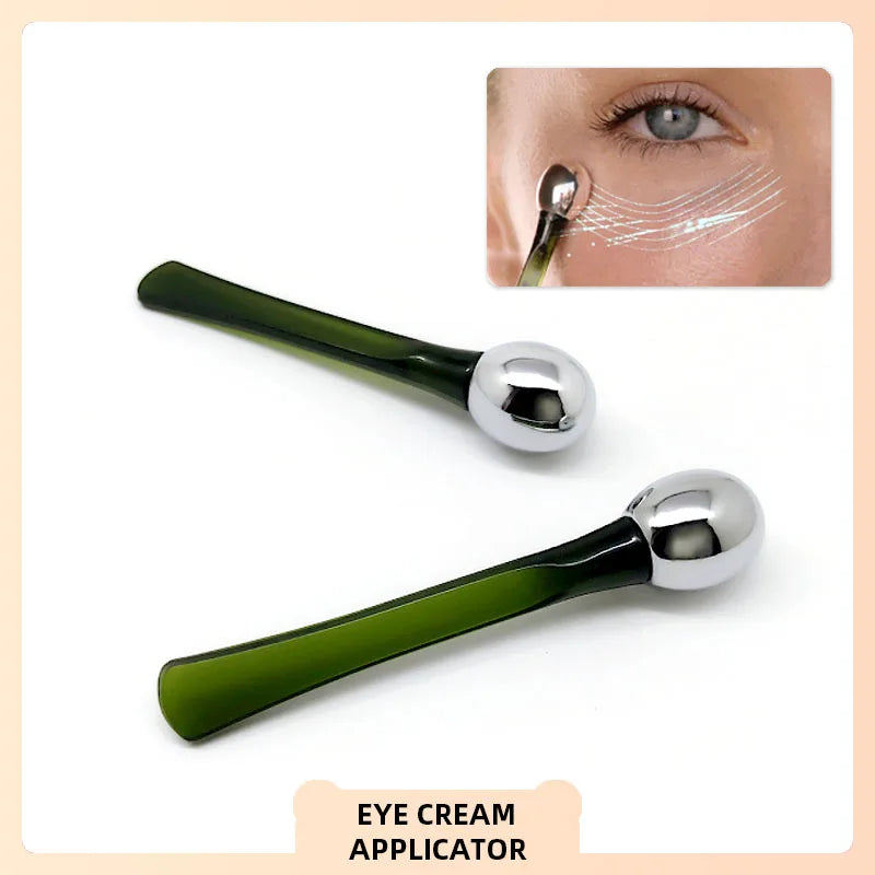 1pc Anti Wrinkle Facial Spoon Gold Alloy Face Thin Skin Care Tool Eye Roller Massage Stick Eye Cream Applicator Cosmetic Spatula