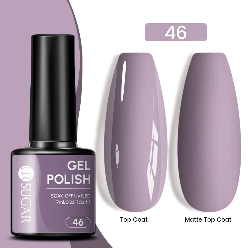 UR SUGAR 7ml Glitter UV Gel Nail Polish Glitter Sequins Soak Off UV Gel Varnish Colorful Nail Gel Polish DIY Nail Art Polish