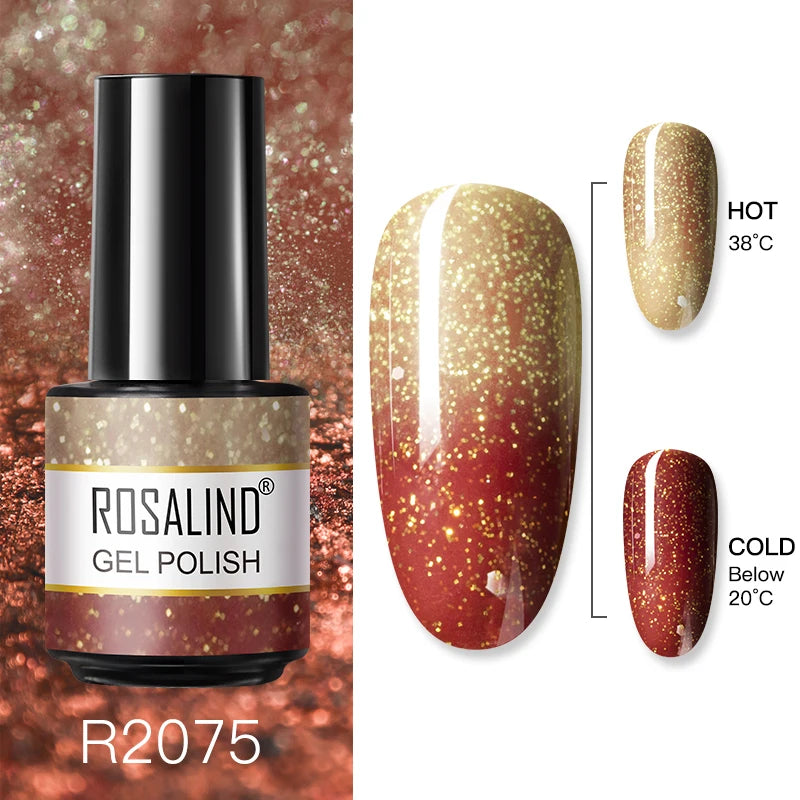 ROSALIND Gel Nail Polish Matte Base Top Coat For Soak Off Gel Polish UV LED Gel Semi Permanent Varnishes Design Nail Art