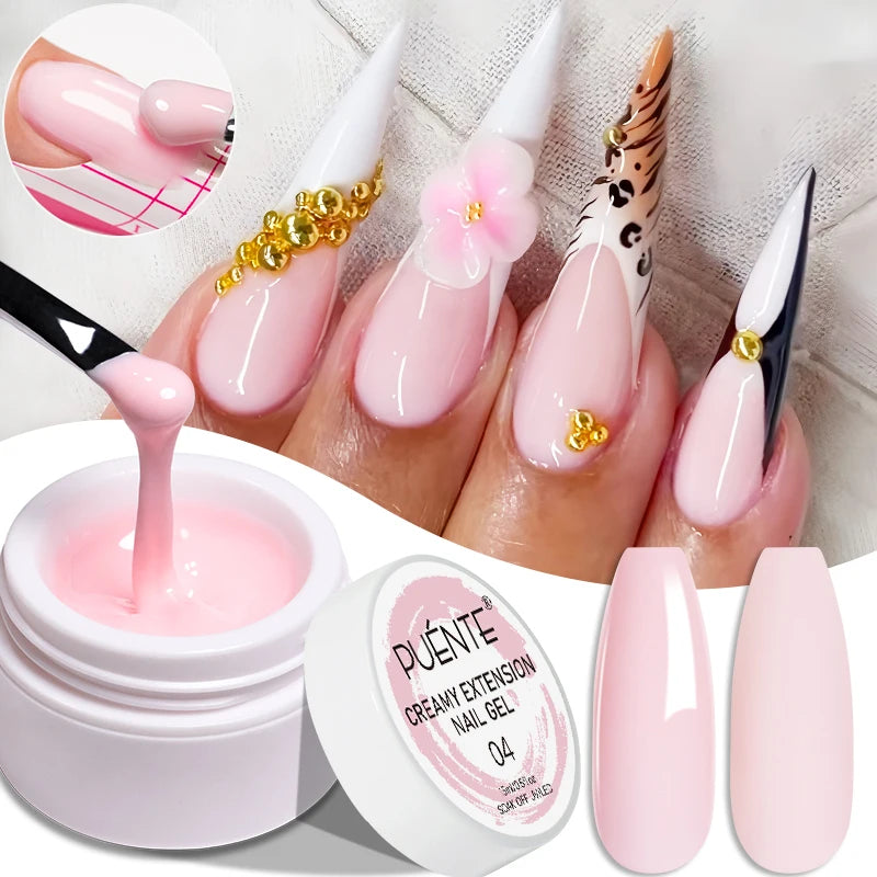 PUENTE 5ml Flower Fairy Gel Nail Polish Pink Blue Purple Natural Dried Flowers Gel For Nail Art Soak Off UV Varnish For Manicure