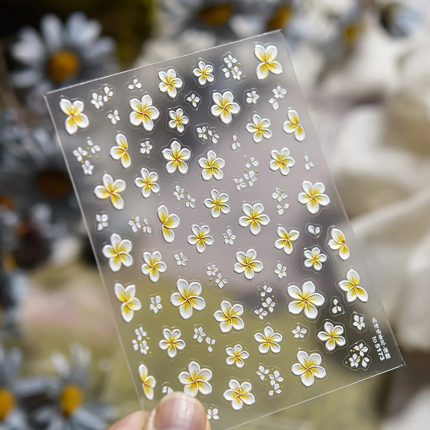 Cherry Blossom Nail Art Stickers 5D Embossed Nail Stickers Spring Self Adhesive Nail Decorations Stickers Decals Manicure Tools