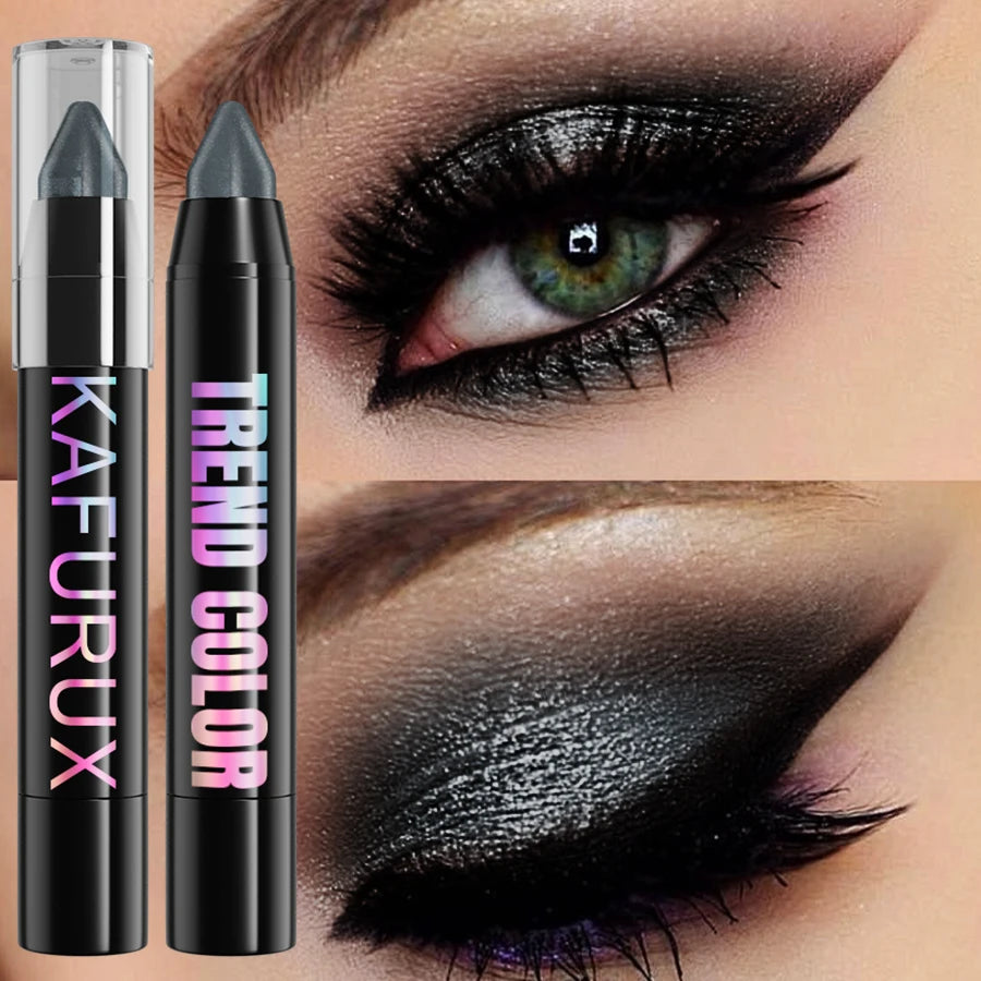 19 Colors Glitter Eye Shadow Pen Waterproof Metallic Matte Nude Eye Shadow Korean Makeup Gifts Purple Blue Brown Green Cosmetic