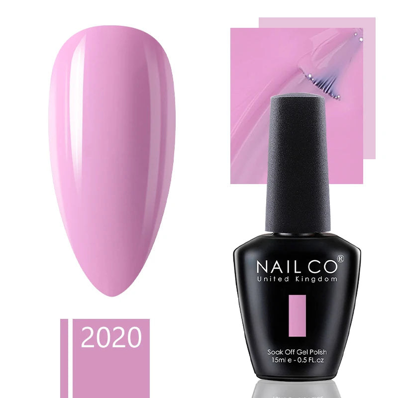 NAILCO 15ml Dark Gel Nail Polish Semi-permanent Varnish Hybrid UV Nails Art Glitter Colors Gel Polish Manicure Enamels For Nails