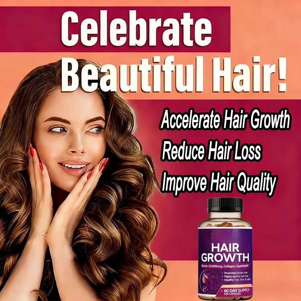 2026 New Hair Care Supplement Support Dense Hair Nourish Scalp Roots Increase Volume For Fuller Shiny Hair In 2 Months