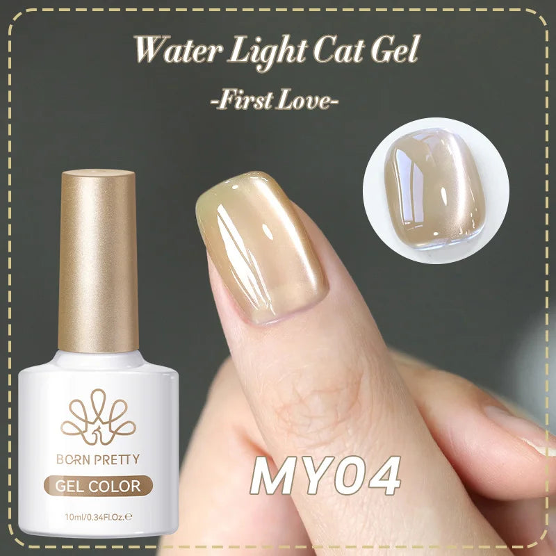 BORN PRETTY 10ml Rhine Lake Blue Cat Magnetic Gel Dark Blue Glitter Soak Off UV Gel Nail Art Varnish Manicure Nail Art Salon