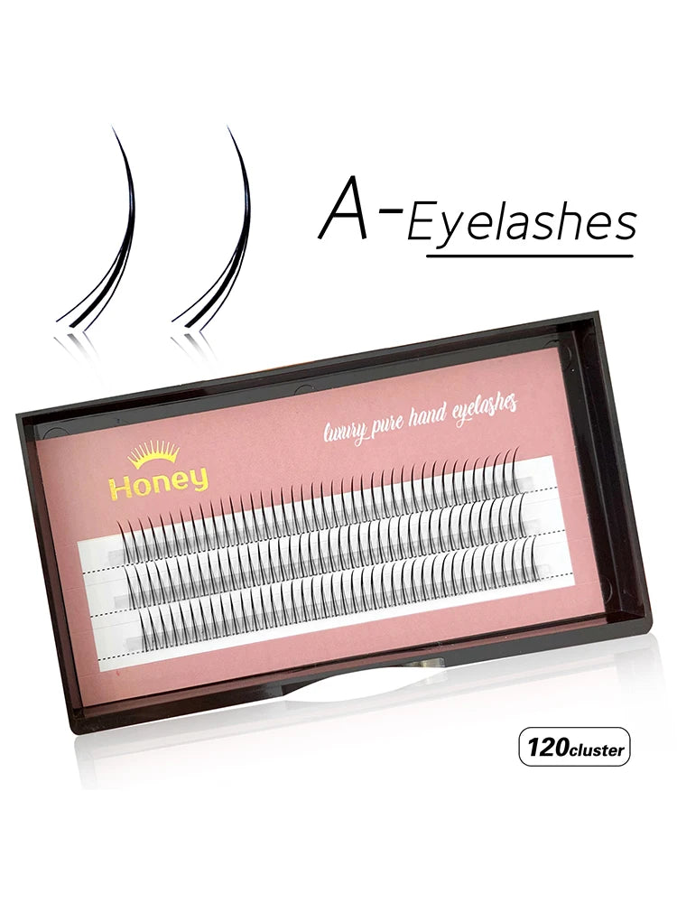 A Eyelashes Natural Individual Lashes Cluster A/M Spikes Lash Wispy Pre-made Makeup Eyelash