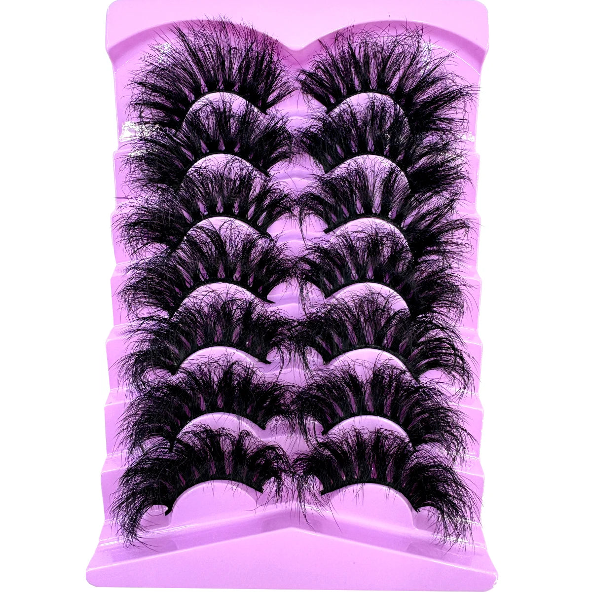 7 Pairs Fluffy Lashes 10-25mm 3D Mink Lashes Long Thick Natural False Eyelashes Wholesale Lashes Vendors Makeup Mink Eyelashes