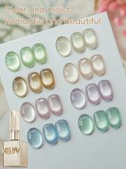 1pc Cat Eye Nail Polish Gel Set 2025 New Style Blue Pink Cat Eye Nail Art Suitable for Women's Nail Salon