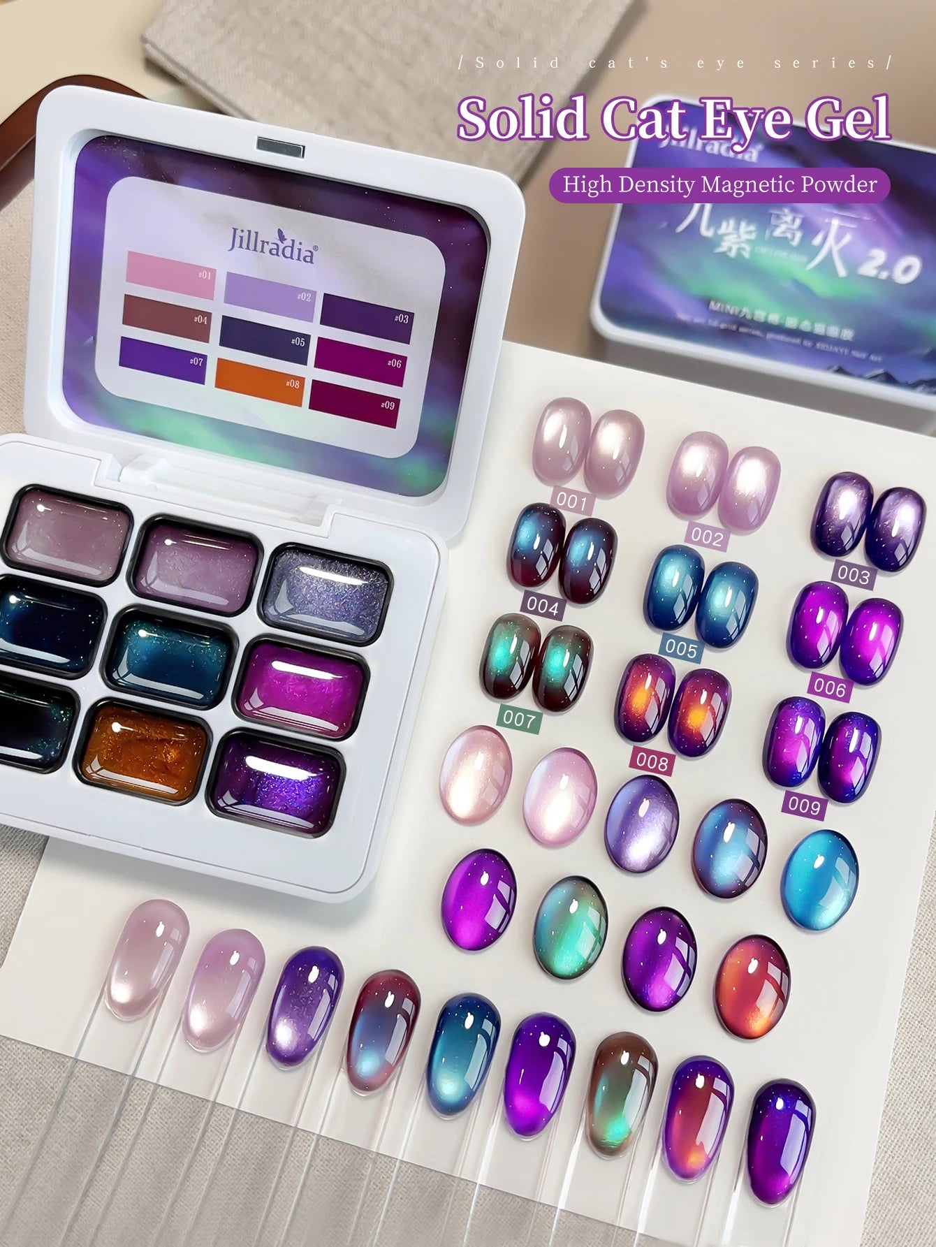9 Colors Patting Glue Smudge Canned High Saturation Popular Semi-Solid Nail Polish Glue Nail Salon Special