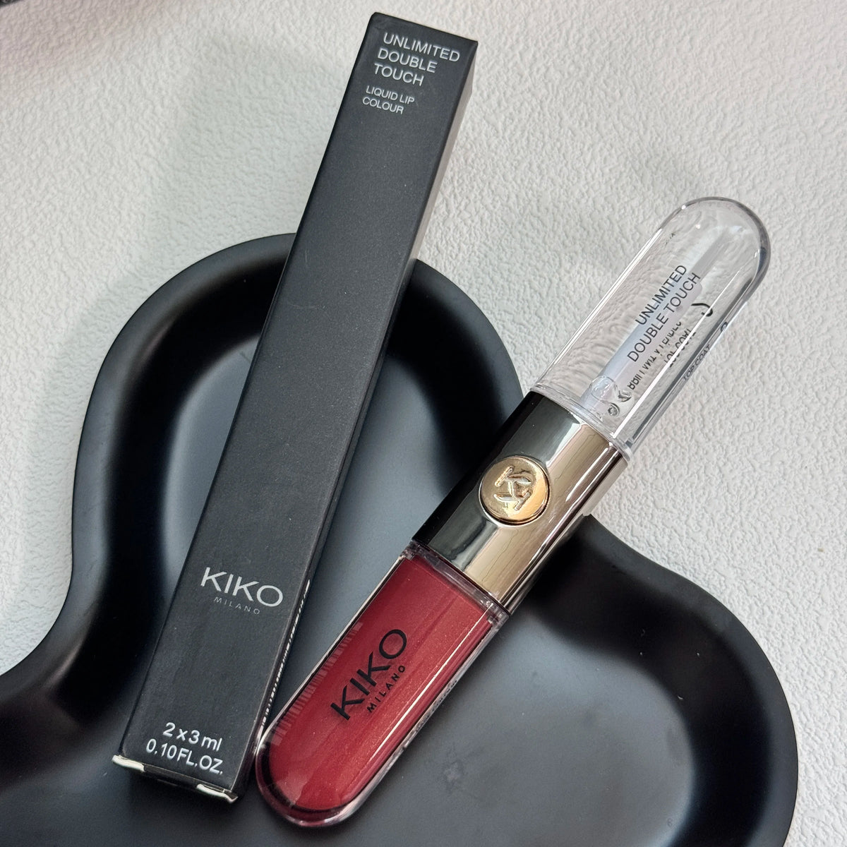 Kiko Double Headed Lipstick Transparent Mirror Non Fading Non Stick Cup Lip Gloss Milk Tea Bean Paste Naked Nature Lip Makeup