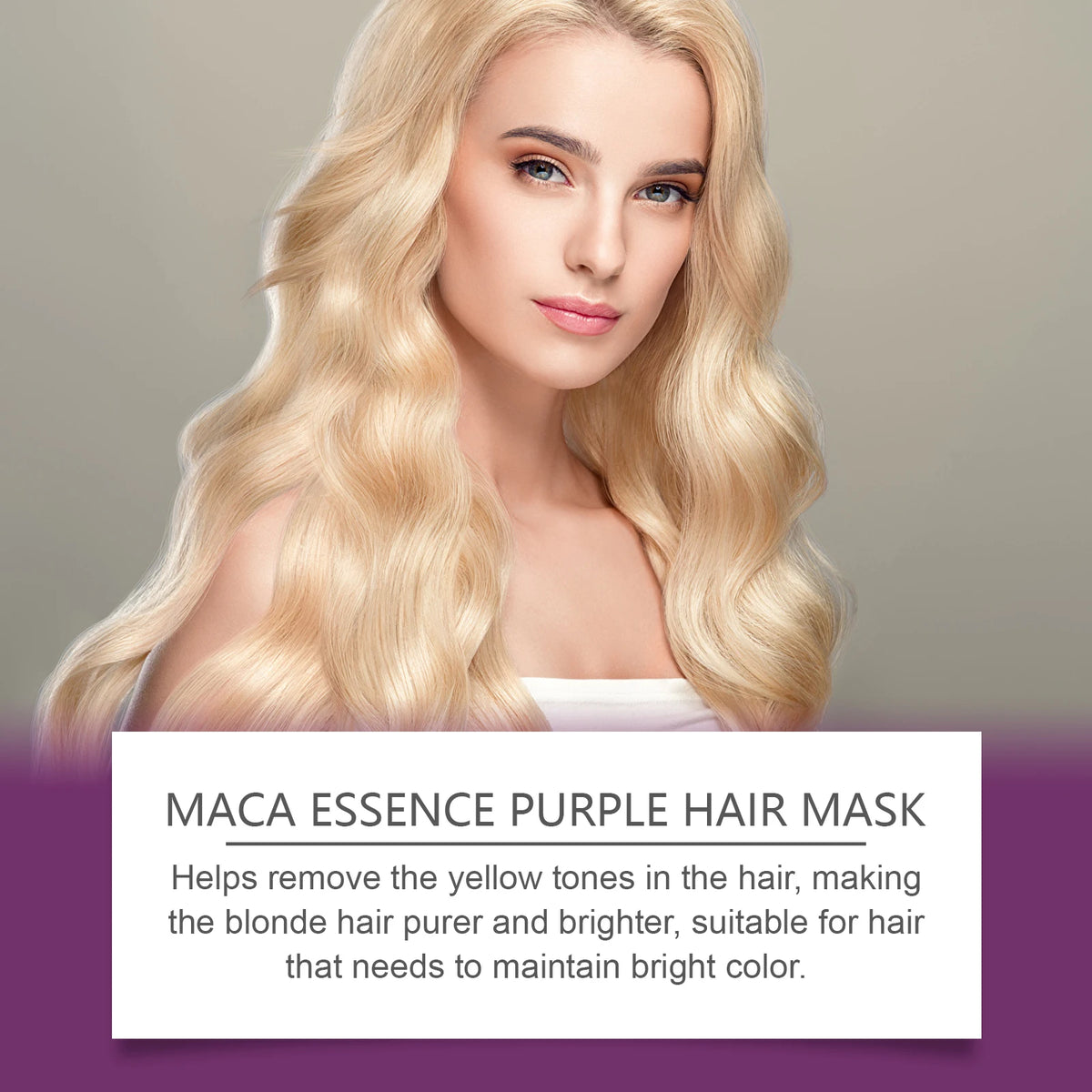 Purple Hair Mask Moisturizing Strengthen Hair Color Protection Reduce Frizzy Damage Hair Care Product Soft Straightening Shampoo