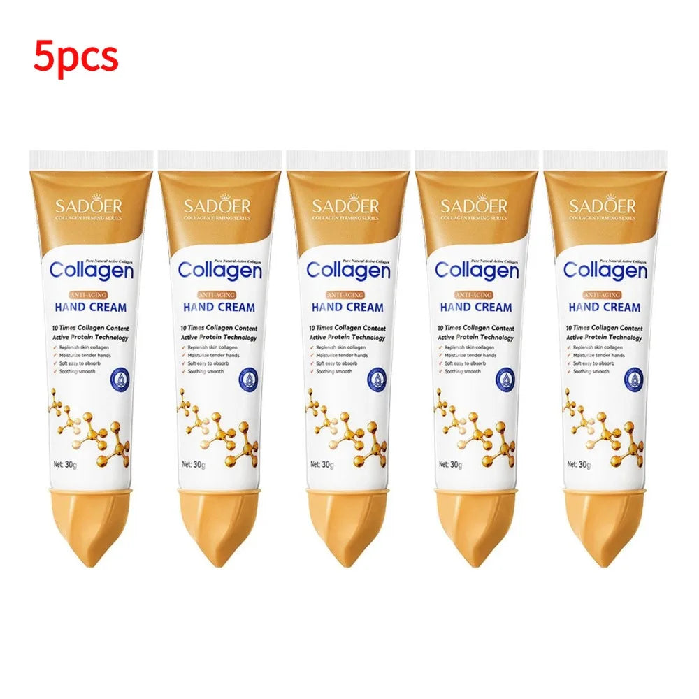 Collagen Hand Cream Skin Soften Nourish Moisturizing Korean Skin Care Cracked Repair Hand Skin Care Products