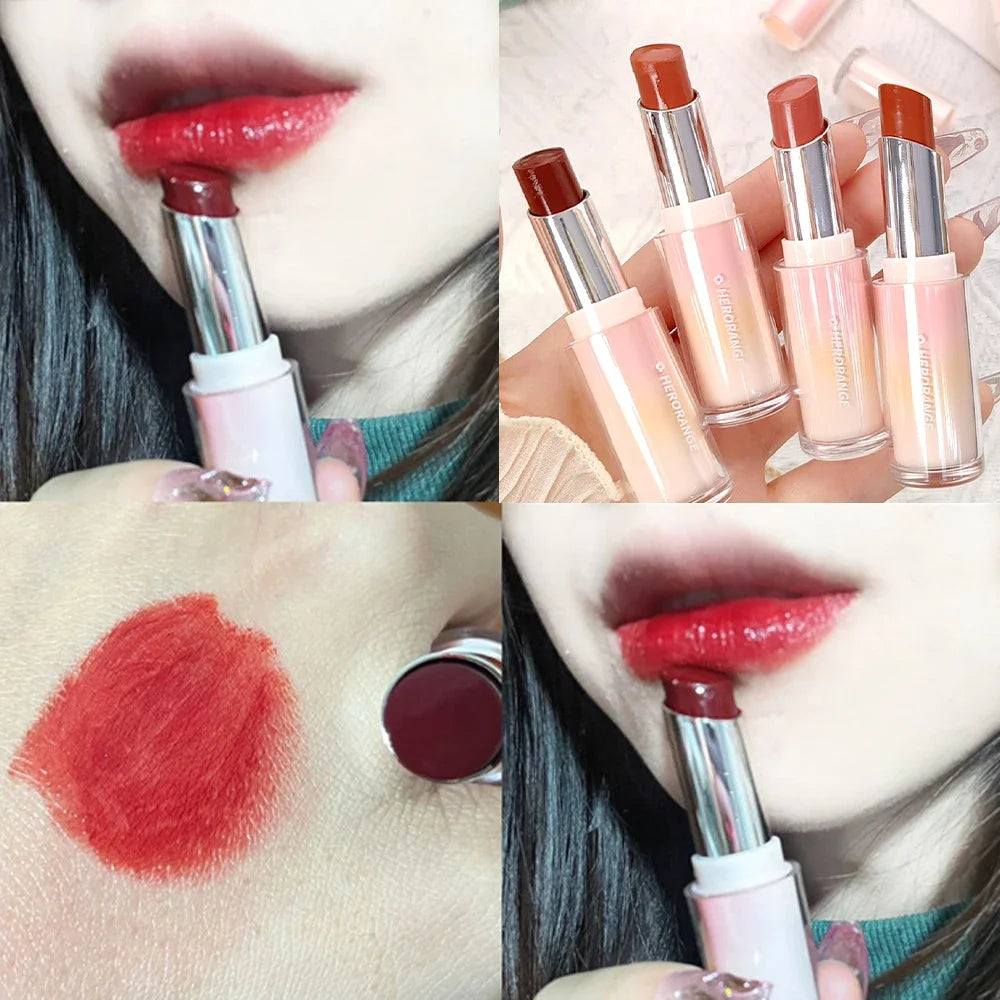 8 Colors Jelly Lip Glaze Mirror Water Lipstick Long Lasting Moisturising Lipstick Pen Waterproof Non-stick Cup Korean Cosmetics