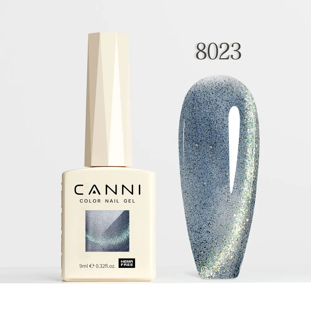 CANNI TPO/HEMA FREE Cat Eye Gel Nail Polish 9ml 48 Colors High Gloss UV-Removable Nail Art for Salon & DIY Manicure