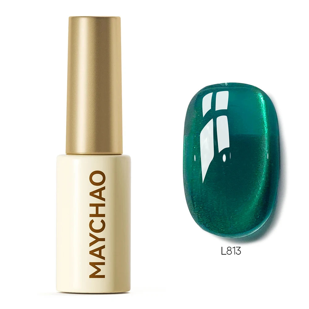 MAYCHAO 5ML Gel Nail Polish 9D Laser Diamond Glitter Cat Eye Gel Semi-Permanent Soak Off UV LED Gel Nail Manicure Tools Nail Art