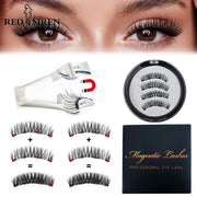 RED SIREN Magnetic Eyelashes With Applicator Reusable Natural Magnetic Lashes Kit No Glue Needed Soft Clear Band False Eyelashes
