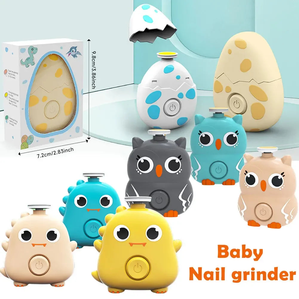 Baby Cartoon Electric Nail Trimmer Kid Nail Polisher & Adult File Clipper in One Care Kit