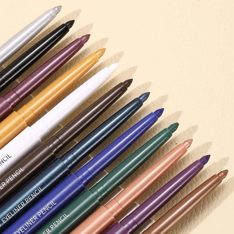 Waterproof Black Brown Eyeliner Gel Pencil Matte Smooth Quick Dry Easy Wear Pearlescent Eyeshadow Eye Liner Pen Makeup for Eyes