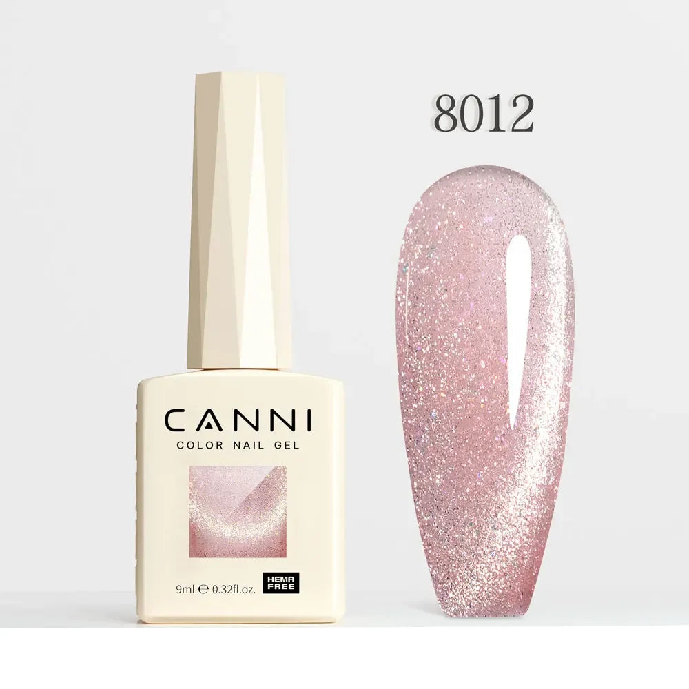 CANNI HEMA FREE TPO FREE 9ml Glitter Silver Cat Magnetic Gel Nail Polish Galaxy Diamond Full Coverage Pigmented Gel for Nail