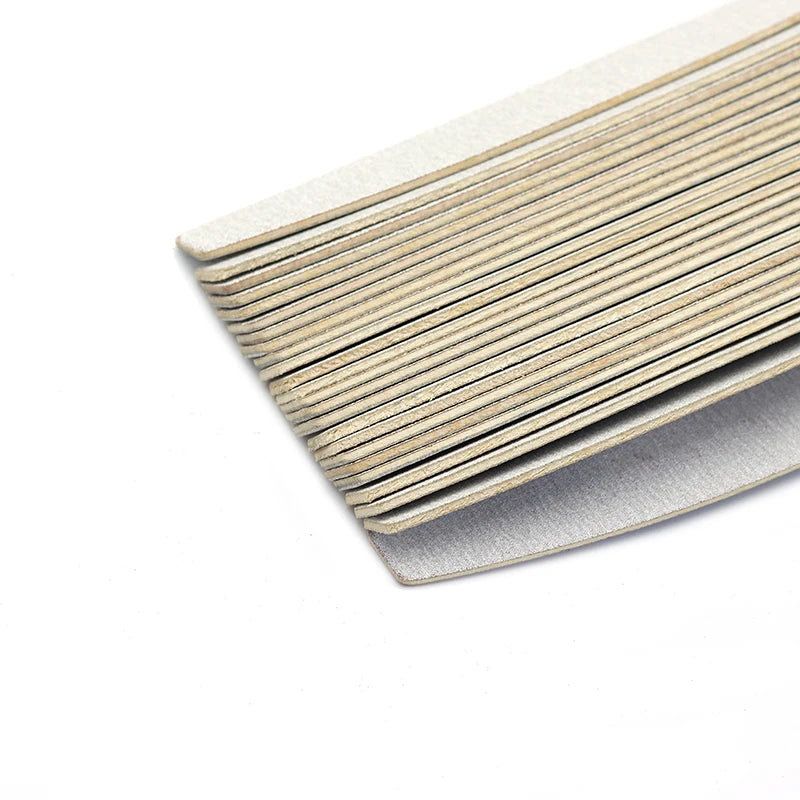 50/100Pcs Professional Wooden Nail Files 180/240 Buffer 100/180 Grey Boat Wood Sandpaper Block Gel Polisher Sanding Nail Files