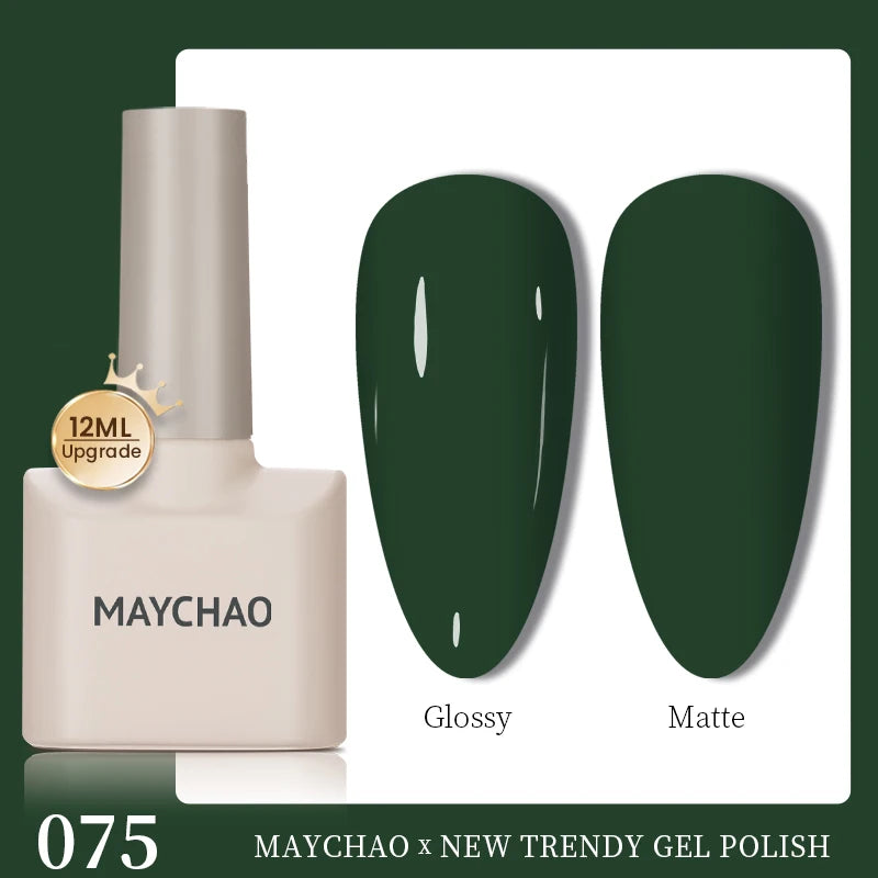 MAYCHAO 12ml Gel Nail Polish Set Professional Salon Nail Art Gels Varnish UV LED Semi Permanent Nail Lacquer Nail Supplies