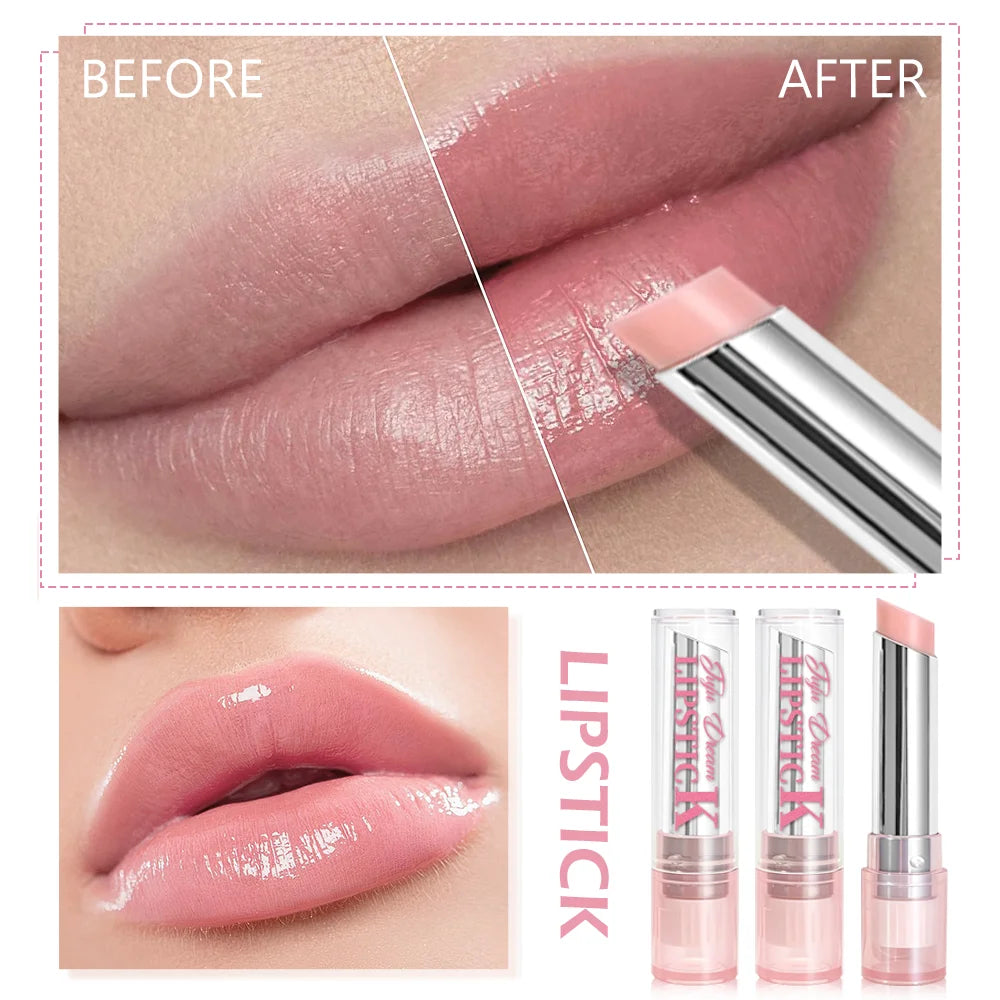 2-Color Pink Lip Balm, Color-Changing Moisturizing Lipstick, Hydrating Non-Sticky Gloss for Natural Daily Wear