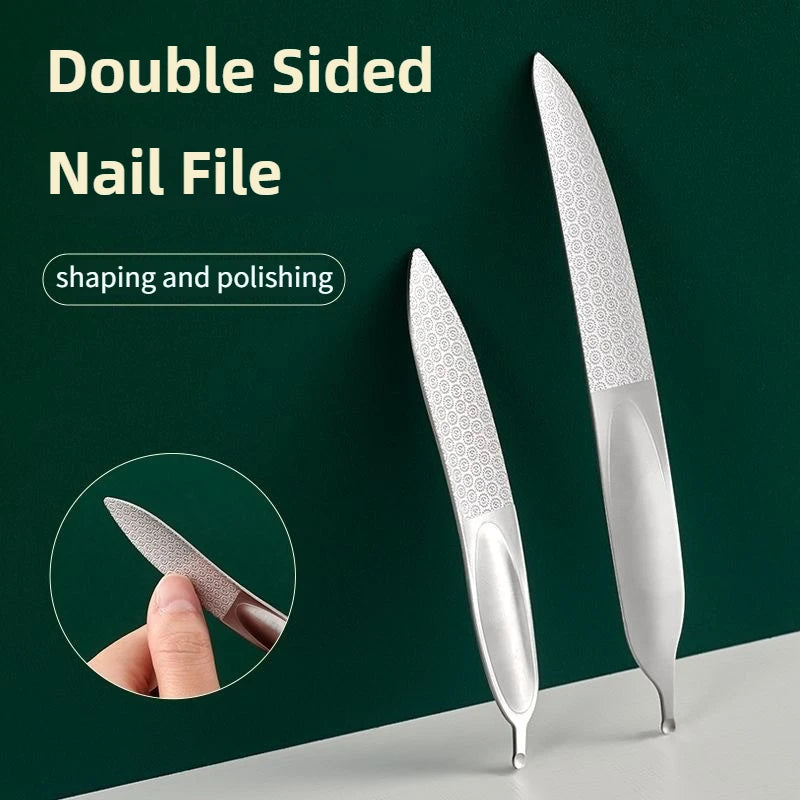 Steel File Nail Art Professional Nail File Metal Nail File Double Sided High Quality Nail File Manicure Pedicure Beauty Tools