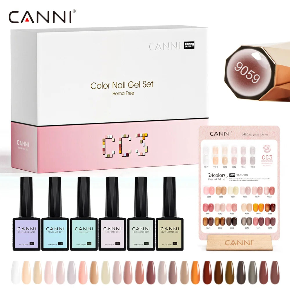 Canni TPO FREE Nail Gel Polish 9ml Jelly Color Transparent Semi Permanent Natural Nude Collection French Nail Gel Lacquer