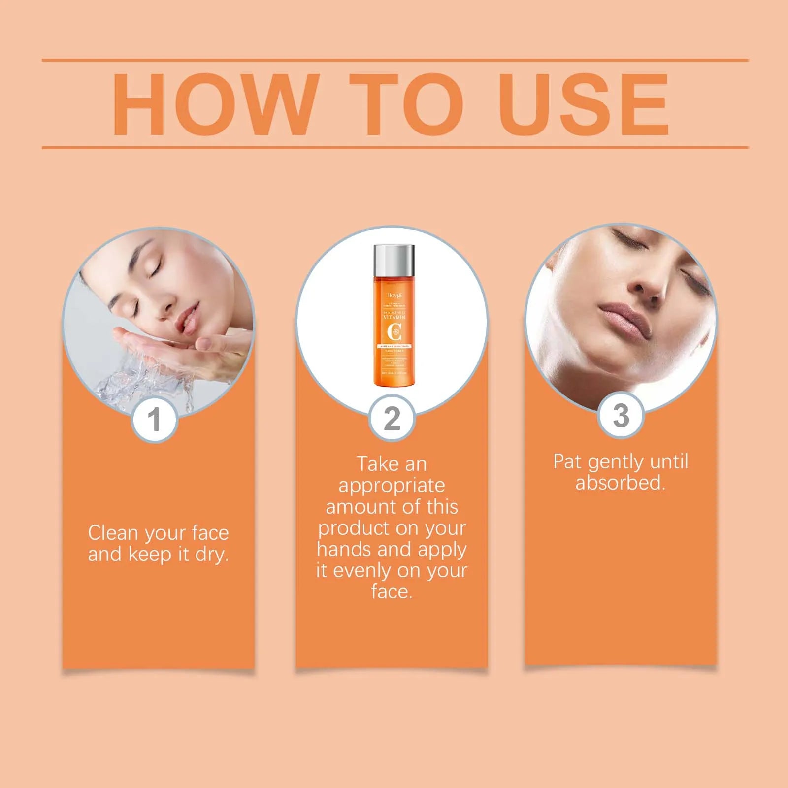 Vitamin C Brightening Toner for Face with Niacinamide Hydrating Facial Toner Dry Sensitive Skin Smooth Radiant Complexion 100ml