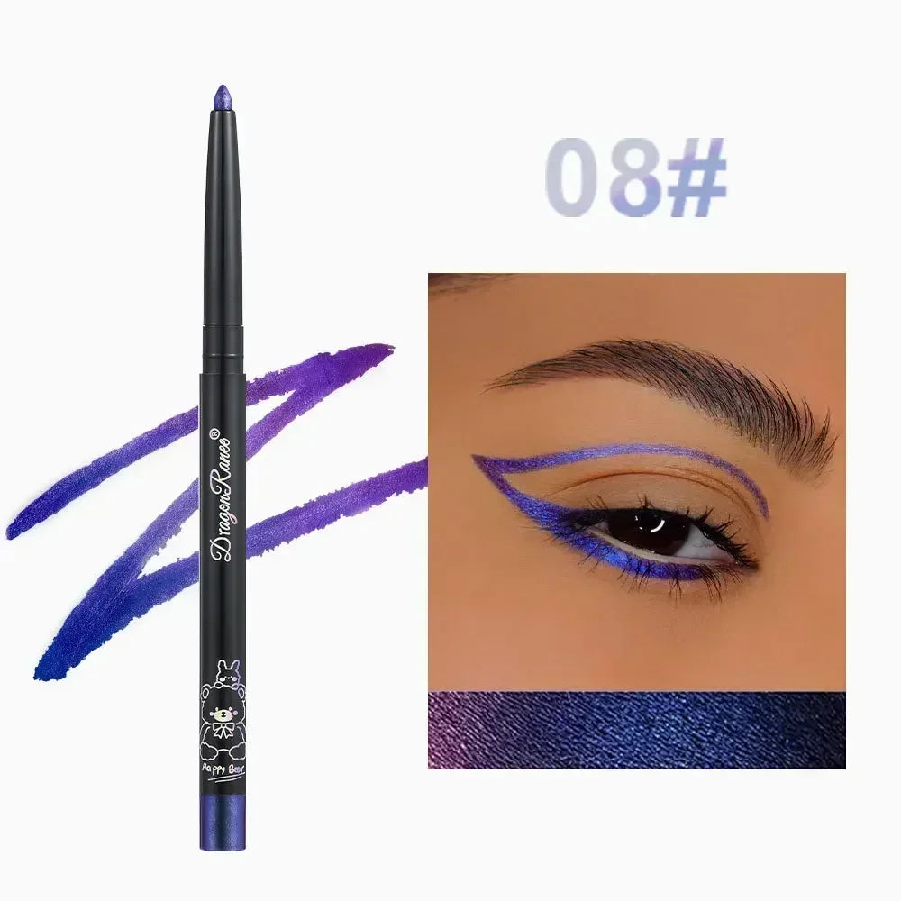 Multi Chrome Eye Liner Pen Lasting Shiny Metallic Eyeshadow Lying Silkworm Green Purple Makeup Pigment Glitter Aurora Eyeliner