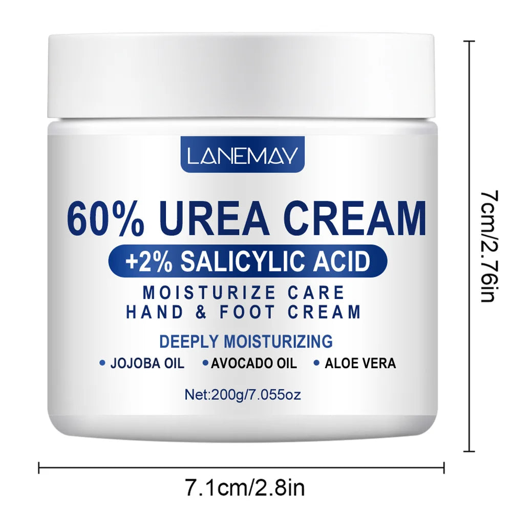 60% Urea Cream Hand & Foot, Moisturizing Cream Rich in Salicylic Acid and Glycerin , Suitable for Dry, Rough, Cracked Heels