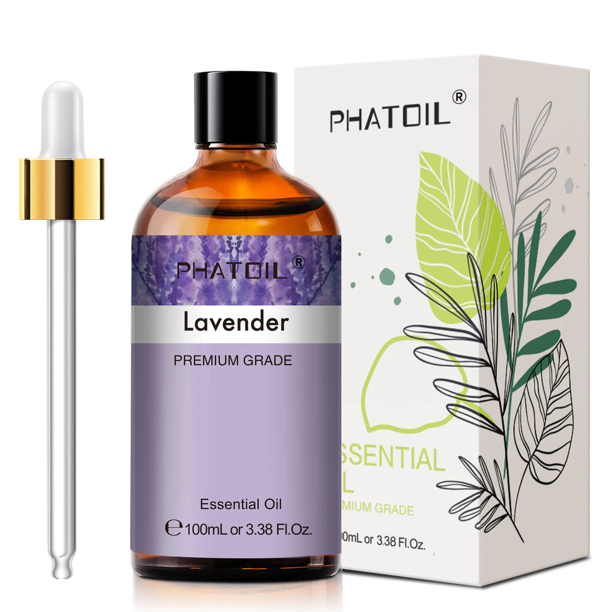 PHATOIL 100ml Premium Essential Oil Sandalwood Lavender Eucalyptus Peppermint Lemongrass Vanilla Aromatherapy Essential Oils