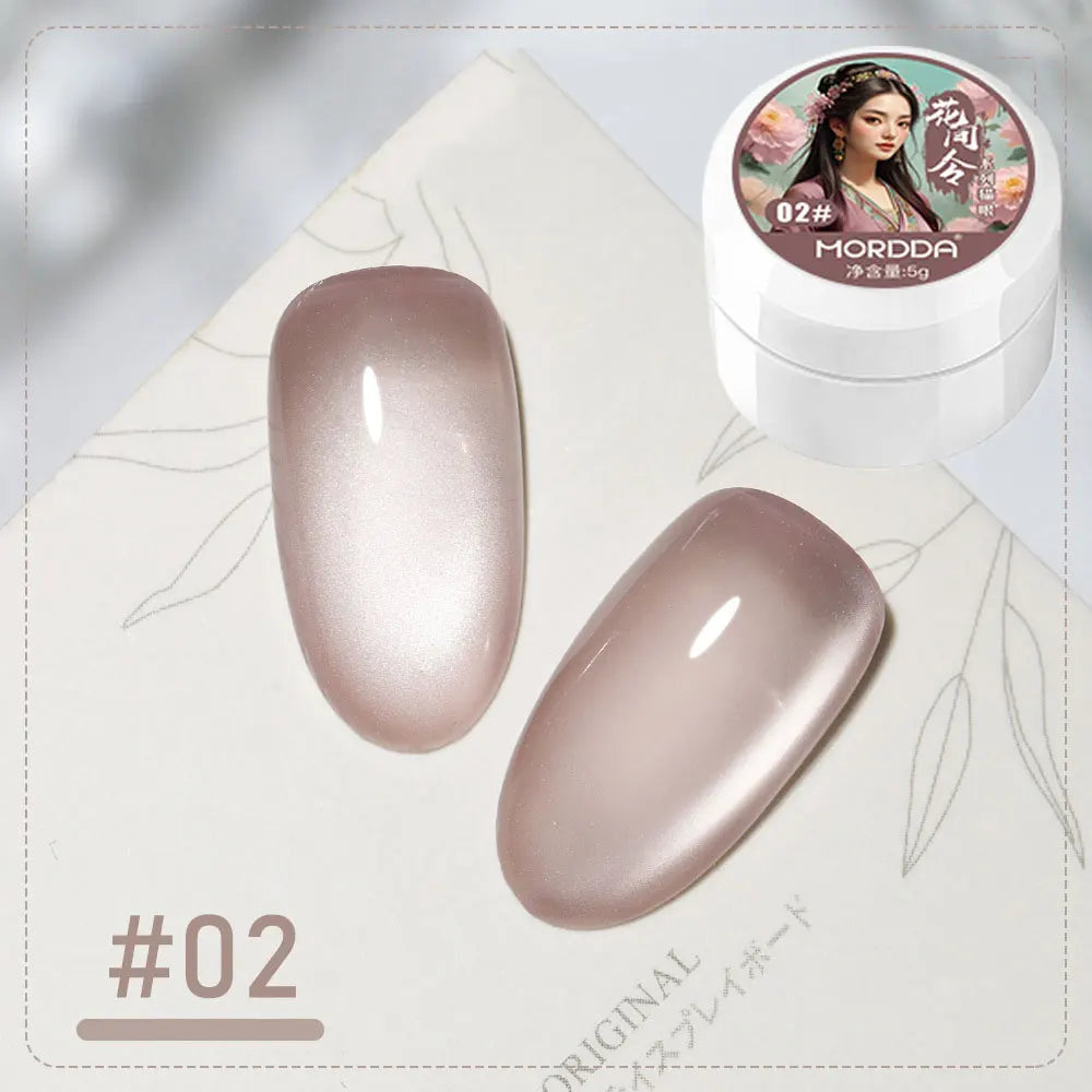6ml Jelly Nude/Pink/Blue Cat Eye Magnetic Nail Gel Polish Glitter Silk Mirror Cat Eye's Gel Varnish Soak Off UV Gel Nail Polish