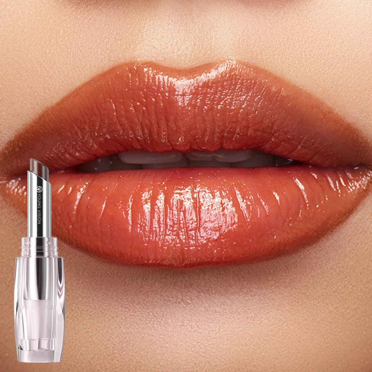 6 Colors Crystal Glossy Tinted Lip Balm – Moisturizing, Shimmer Finish, Long-Lasting Hydration in Transparent Tube