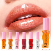 Wavy Bottle Lip Glaze,Shiny Glossy Finish with Moisturizing Plumping Formula,Easy Multi-Look and Waterproof Long Wear for Winter