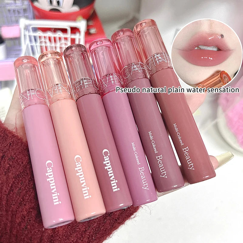 ✰✪1pc Mirror Water Gloss Lip Gloss Long Lasting Waterproof Moisturizing Jelly Lip Glaze Non-Sticky Lightweight High Pigment