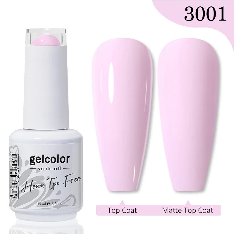 Arte Clavo 15ML Red Brown Color Gel Nail Polish Autumn Winter Nail Art Gel Nail Supplies Semi Permanent Soak Off UV Gel Varnish