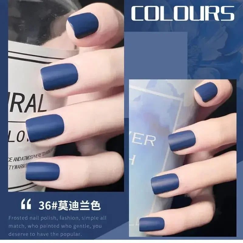 12ml Frosted Nail Polish Quick Dry Long Lasting No Baking Matt Semi-permanent Nail Art Nail Gel Varnish Manicure Tools
