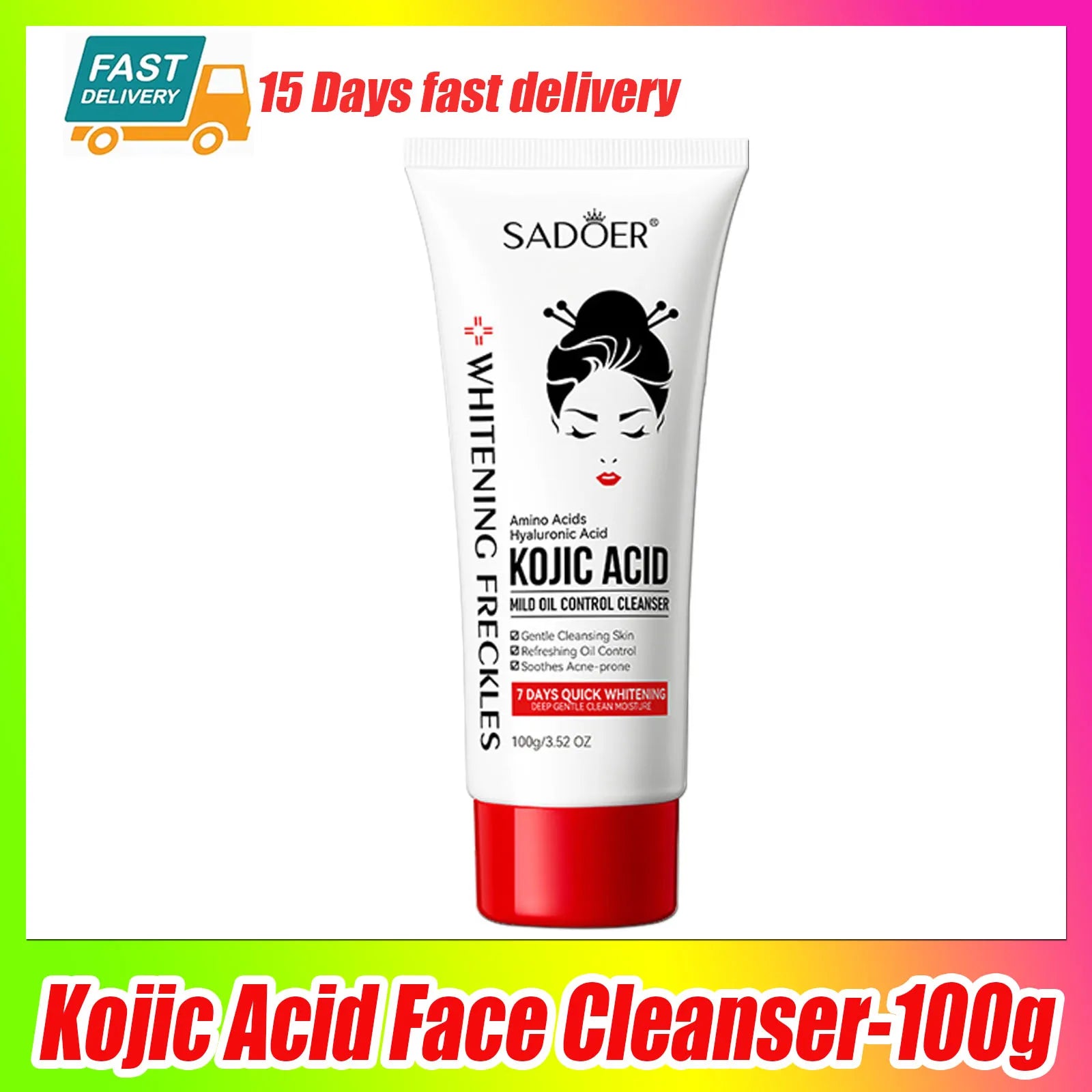Kojic Acid Skin Care Facial Wash Mild Oil Control Deep Cleaning Moisturizing Cleansing Nonirritating Face Cleanser Face Wash