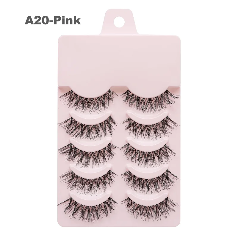 5 Pairs Individual Lashes Wispy Women Makeup Eyelash Extension Natural False Eyelashes Japanese False Eyelashes Cosplay Cilia
