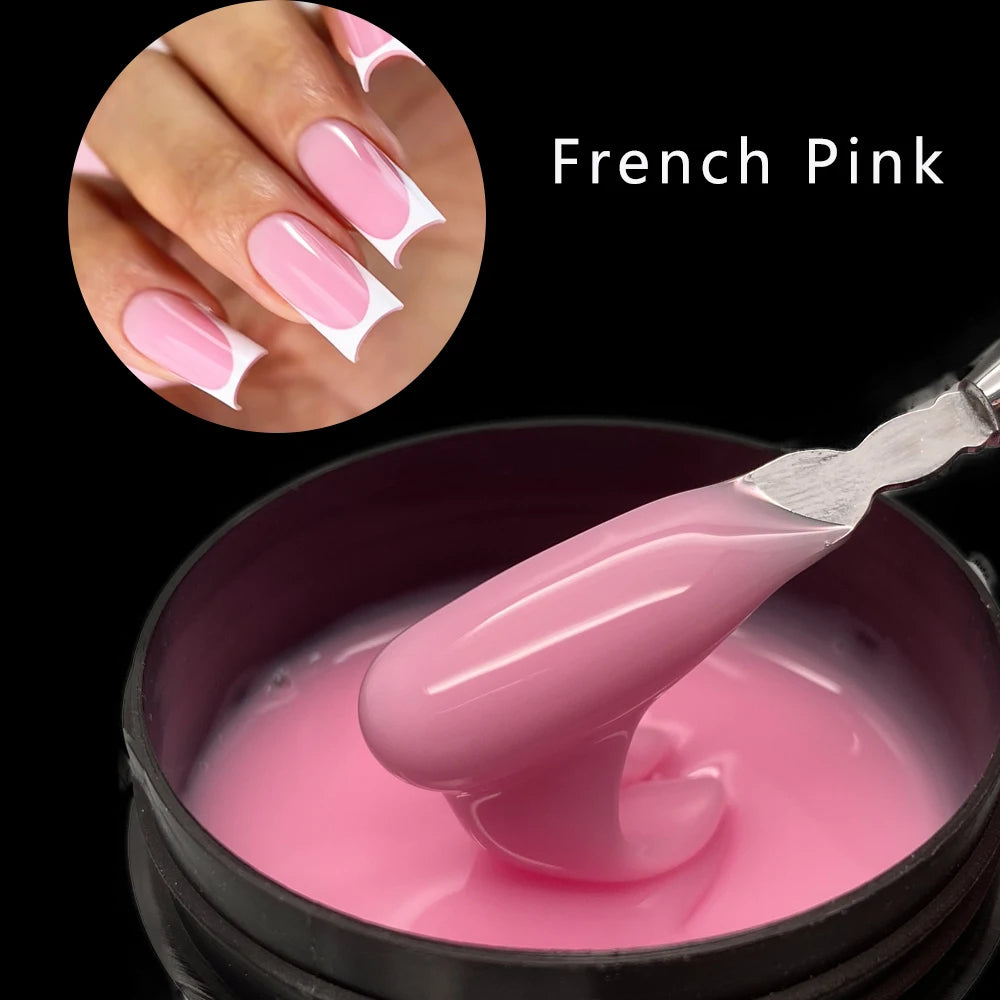 Jillnails Hema TPO Free Natural Yellow Nude Builder Nail Gel 100g/50g 100ml for Nail Extension Sculpting