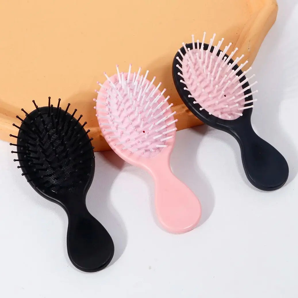 2pcs Mini Hair Brush, Cute Air Cushion Comb Massage Comb, Scalp Massage Brush, Travel Size, Special for Real Hair Wigs